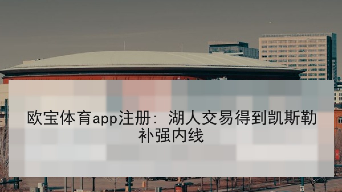 欧宝体育app注册: 湖人交易得到凯斯勒补强内线